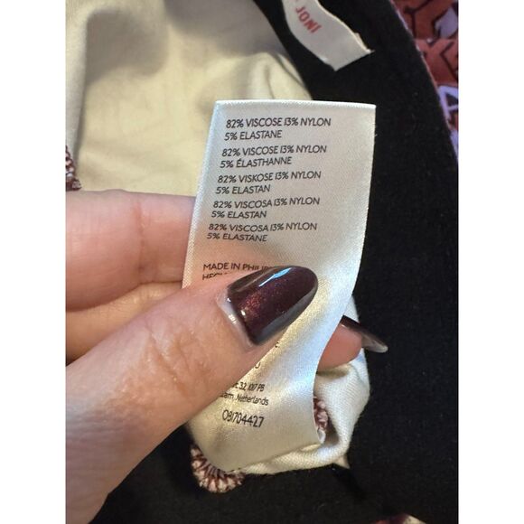 by Anthropologie Joni Printed Flare Leg Stretch Pants Bell Bottom Small - Picture 2 of 8